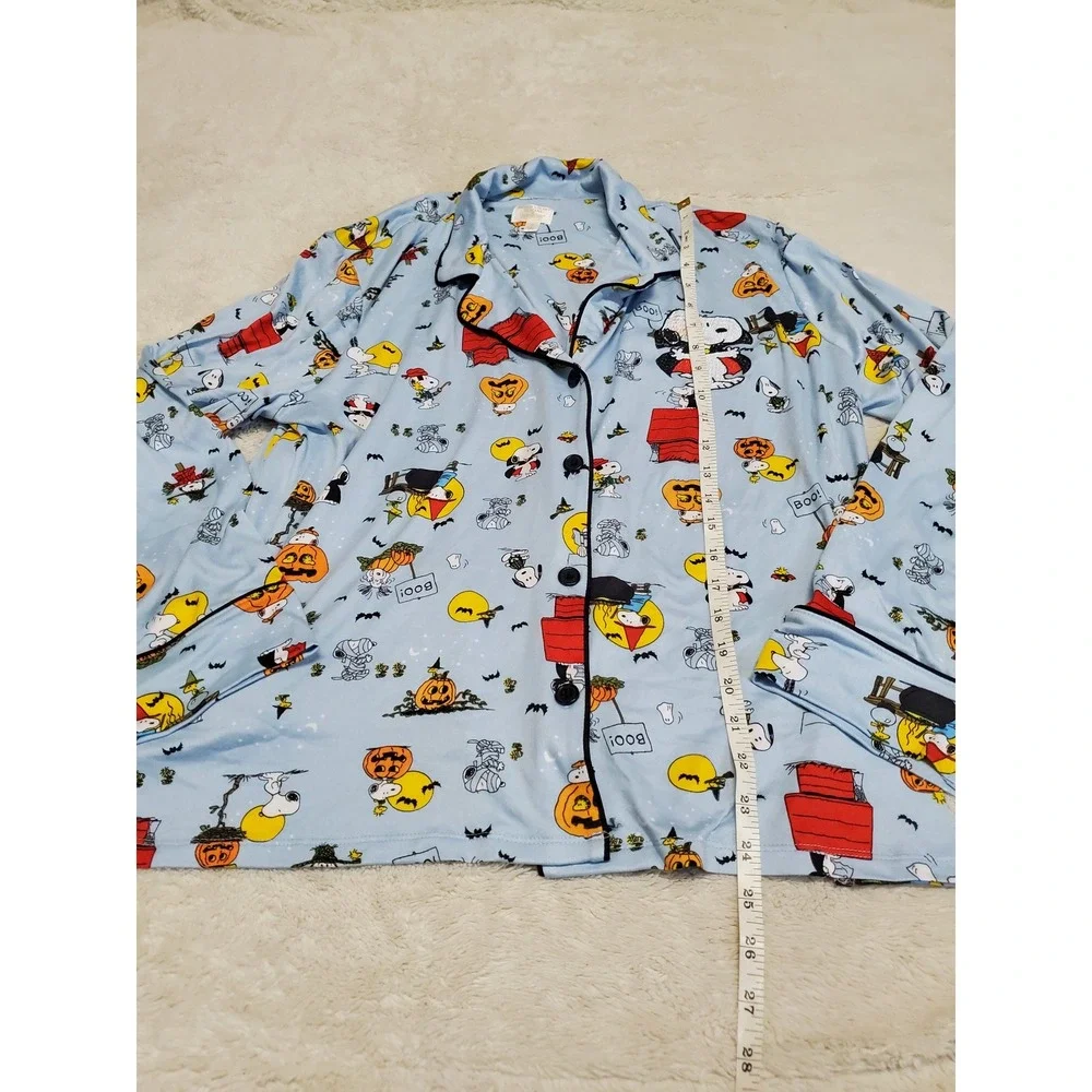 Beauty Sleep Social x Peanuts Snoopy Pumpkin Halloween Pajama Top‎ Pants Set XL